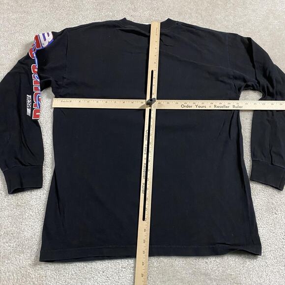 VTG Dale Earnhardt Jr Long Sleeve Shirt Mens L Black NASCAR Racing Rising Son - Picture 5 of 8